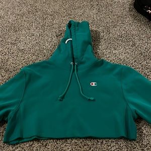 cropped champion hoodie